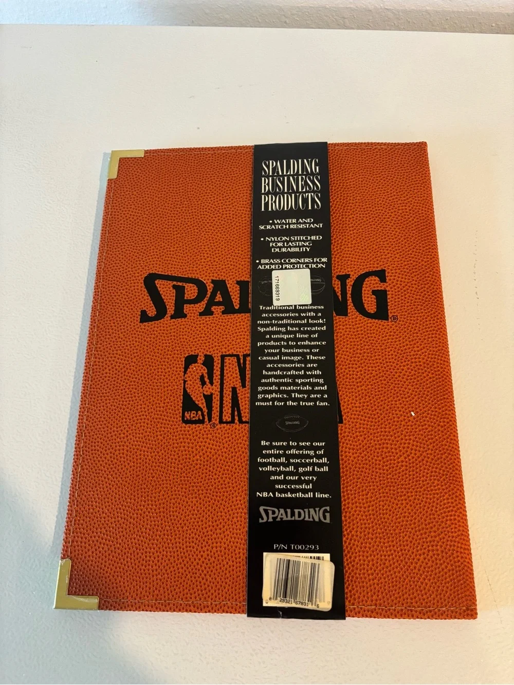 Spalding Orange Pebble-Grain NBA Miami Heat Notebook with Gold Corners